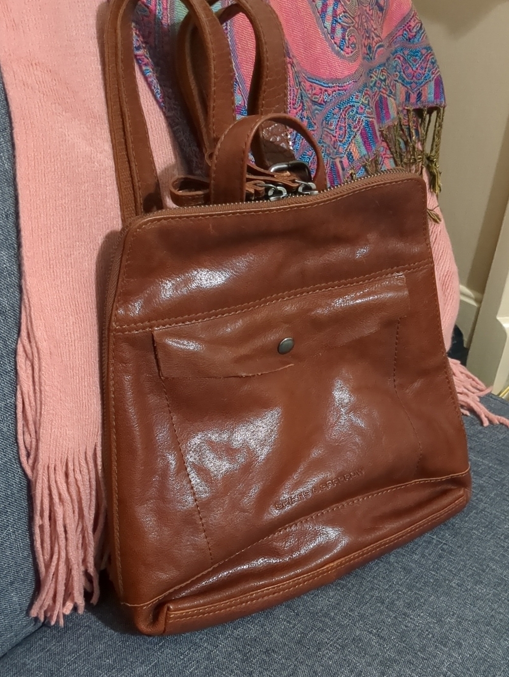 Spikes & Sparrow Genuine Leather Backpack in Brown - Classic Everyday Carry